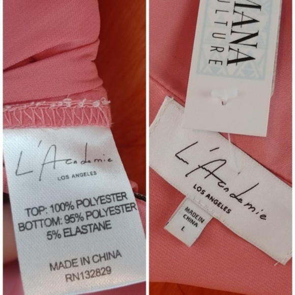 L'ACADEMIE | salmon off shoulder ruffle bodysuit - Picture 8 of 8